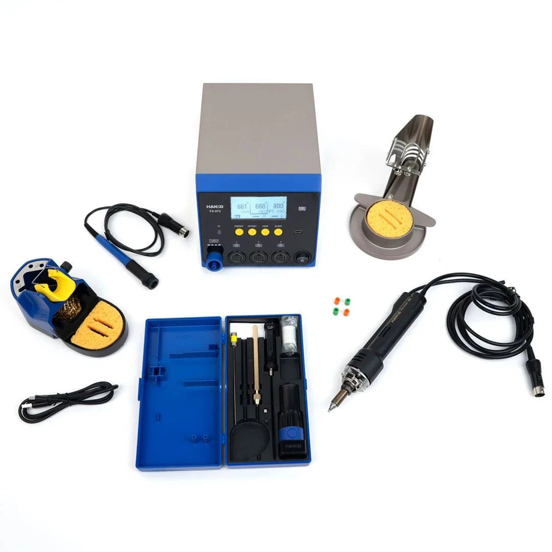 Hakko FX-973 3-Port Rework Station w/ Pencil Style Handpiece