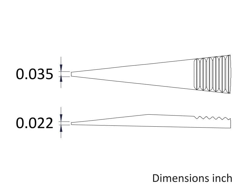 Ideal-tek 00B.SA.0 High Precision Tweezers, Style 00, Anti-Acid/Anti-Mag SS, 120mm-4.7″