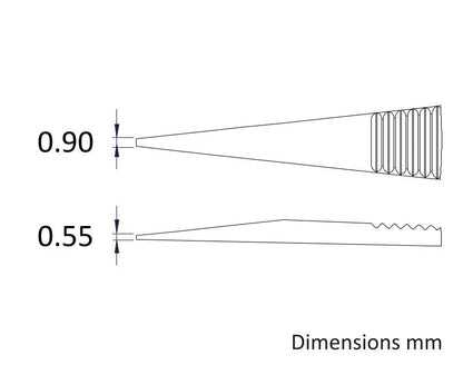 Ideal-tek 00B.SA.0 High Precision Tweezers, Style 00, Anti-Acid/Anti-Mag SS, 120mm-4.7″