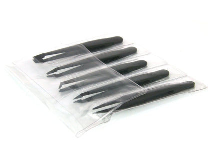 Ideal-tek 5-pc ESD Full Plastic tweezer Kit – Carbon Fiber – 702A – 707 – 708 – 709 – 710 – Swiss Made