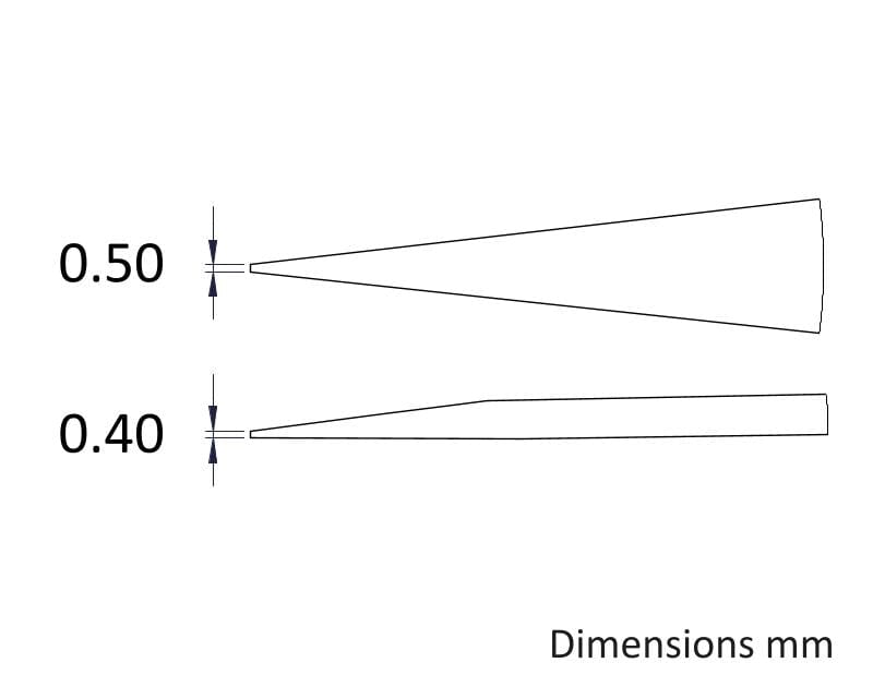 Ideal-tek Boley tweezers – Style AA – Anti-Acid / Anti-Magnetic Stainless Steel – 130mm (5.1″) – Made in India