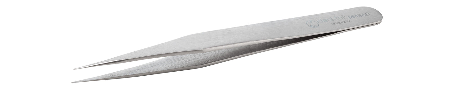 Ideal-tek Boley Tweezers – Style MM – Anti-Acid / Anti-Magnetic Stainless Steel – 125mm (4.9″) – Made in India