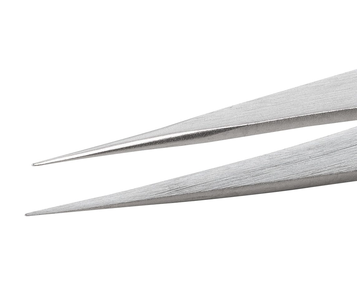 Ideal-tek Boley Tweezers – Style MM – Anti-Acid / Anti-Magnetic Stainless Steel – 125mm (4.9″) – Made in India