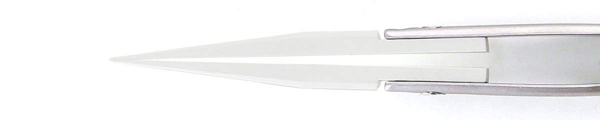 Ideal-tek Ceramic Replaceable Tip Tweezers Style 2A – Zirconia Tips (A2AMZ) – Straight Fine Flat Tips, Superior Finish – 140mm (5.5") – Swiss Made