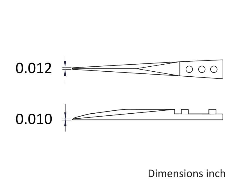 Ideal-tek Ceramic Tip Tweezers – Style 72 – Zirconia Tips A72MZ – 135mm (5.3″)' – Swiss Made