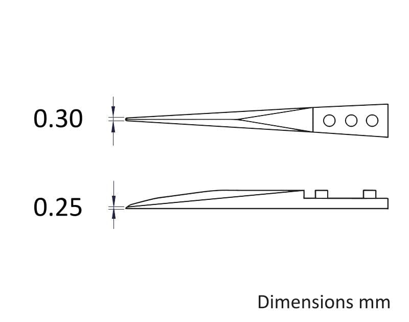 Ideal-tek Ceramic Tip Tweezers – Style 72 – Zirconia Tips A72MZ – 135mm (5.3″)' – Swiss Made