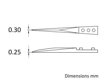 Ideal-tek Ceramic Tip Tweezers – Style 72 – Zirconia Tips A72MZ – 135mm (5.3″)' – Swiss Made
