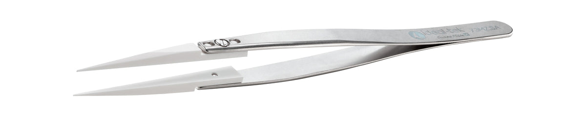 Ideal-tek Ceramic Tip Tweezers – Style 73 – Zirconia Tips A73MZ – 140mm (5.5″) – Swiss Made