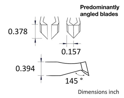 Ideal-tek Diamond Cutting Tweezers – Style 15AGWM – Carbon steel – 115mm (4.5″) – Swiss Made