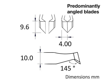 Ideal-tek Diamond Cutting Tweezers – Style 15AGWM – Carbon steel – 115mm (4.5″) – Swiss Made