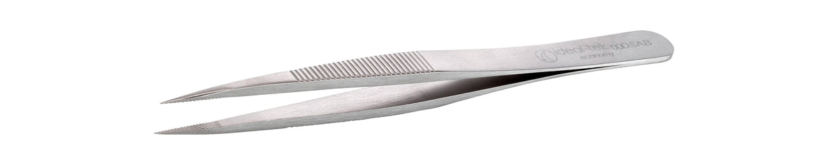 Ideal-tek Economy Tweezers – Style 00 – Anti-Acid / Anti-Magnetic Stainless Steel – 120mm (4.7″) – Made in Pakistan