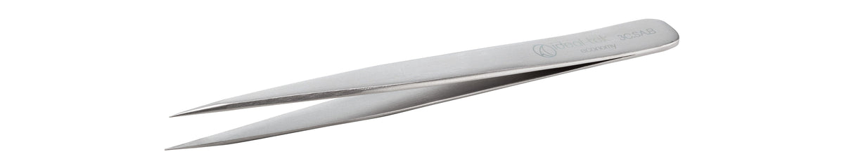 Ideal-tek Economy tweezers – Style 3 – Anti-Acid / Anti-Magnetic Stainless Steel – 110mm (4.3″) – Made in Pakistan