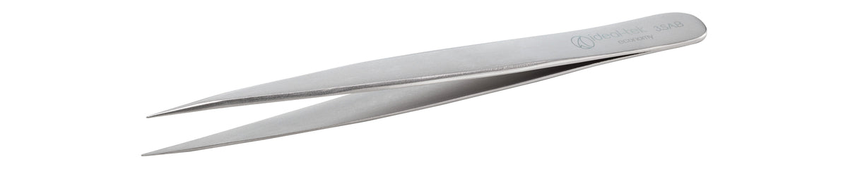 Ideal-tek Economy Tweezers – Style 3 – Anti-Acid / Anti-Magnetic Stainless Steel – 125mm (4.9″) – Made in Pakistan