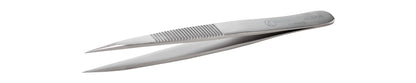 Ideal-tek Economy Tweezers – Style AC – Anti-Acid / Anti-Magnetic Stainless Steel – 110mm (4.3″) – Made in Pakistan