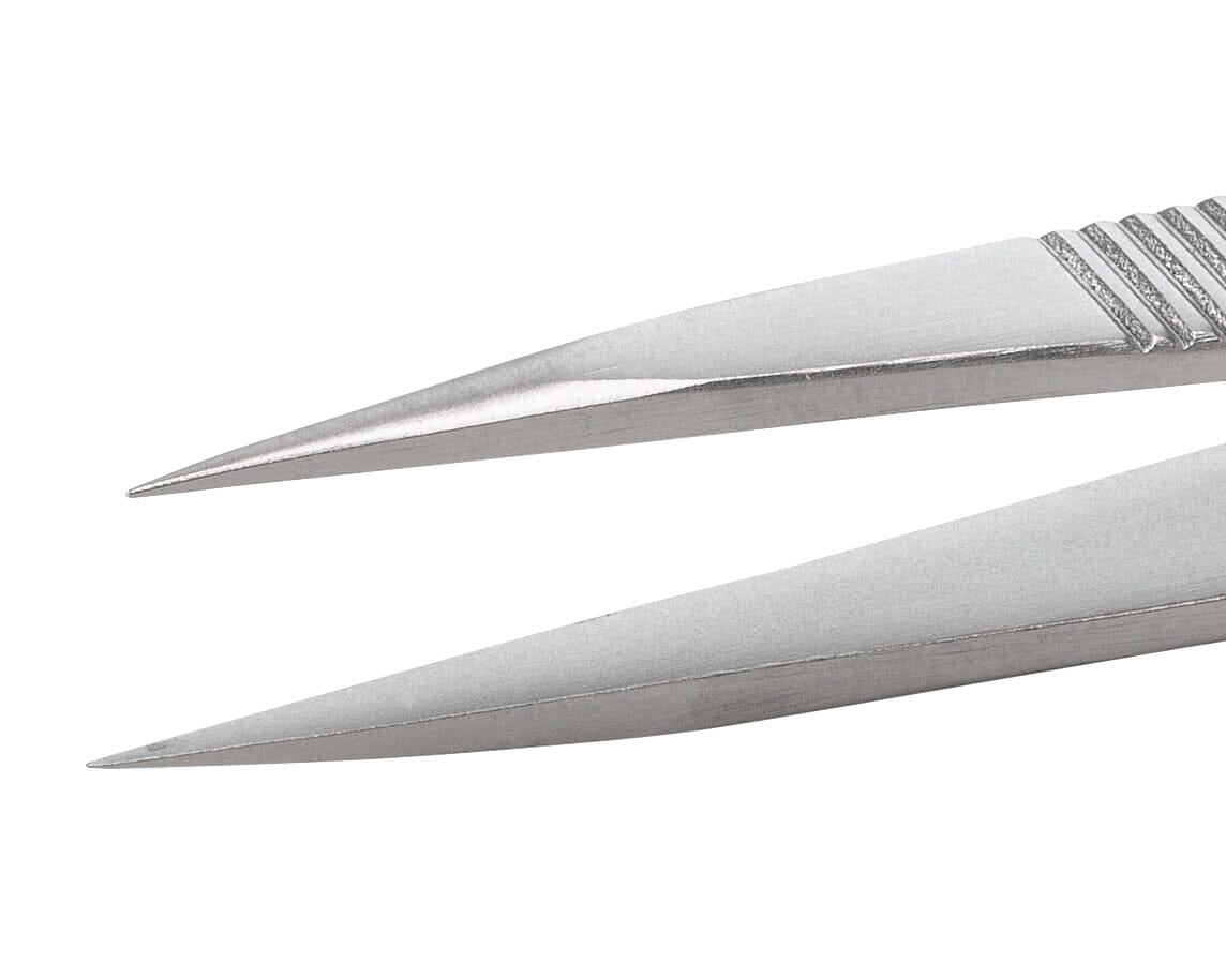 Ideal-tek Economy Tweezers – Style AC – Anti-Acid / Anti-Magnetic Stainless Steel – 110mm (4.3″) – Made in Pakistan