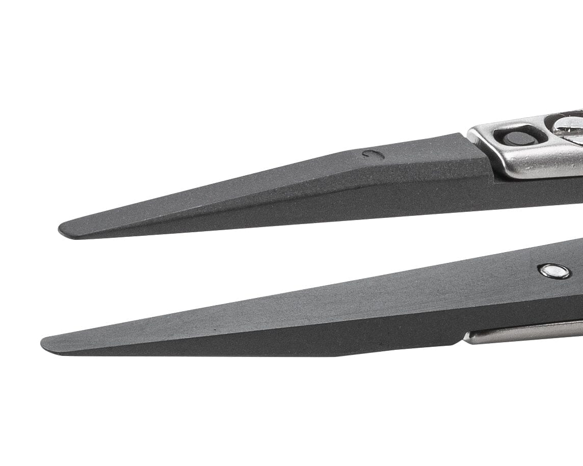 Ideal-tek ESD Ceramic Tip Tweezers – Style 2A – Zirconia Tips A2AZJK – 130mm (5.1″) – Swiss Made
