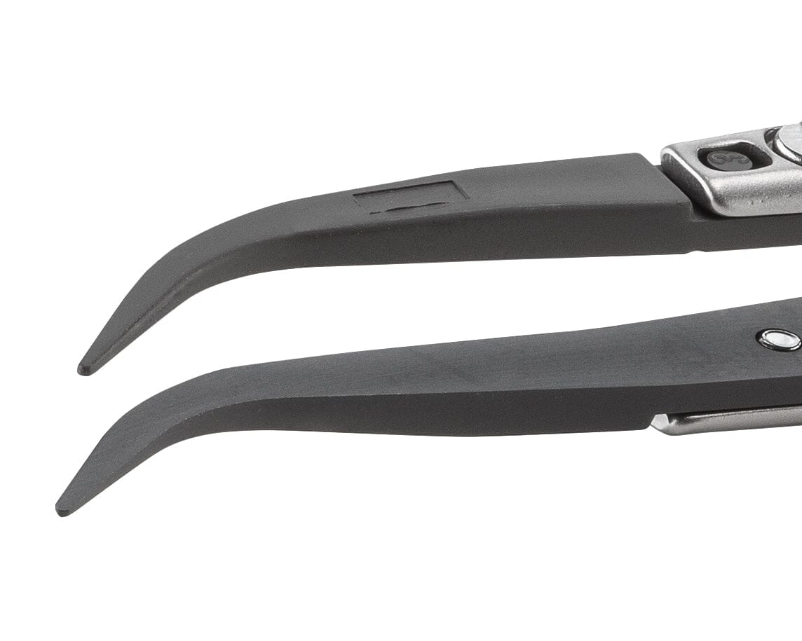 Ideal-tek ESD Ceramic Tip Tweezers – Style 7 – Zirconia Tips A7ZJ – 135mm (5.3″) – Swiss Made