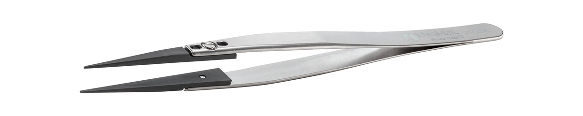 Ideal-tek ESD Ceramic Tip Tweezers – Style 71 – Zirconia Tips A71ZJ – 135mm (5.3″) – Swiss Made