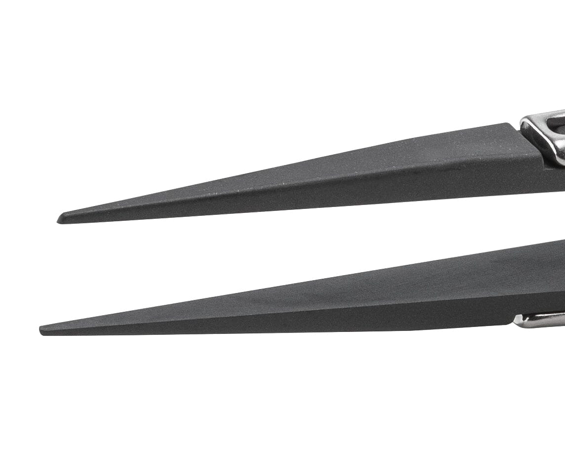 Ideal-tek ESD Ceramic Tip Tweezers – Style 71 – Zirconia Tips A71ZJ – 135mm (5.3″) – Swiss Made