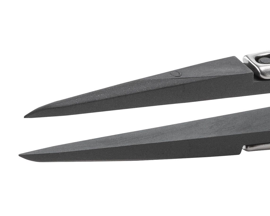 Ideal-tek ESD Ceramic Tip Tweezers – Style 72 – Zirconia Tips A72ZJ – 135mm (5.3″) – Swiss Made