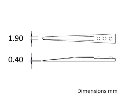 Ideal-tek ESD Ceramic Tips – Style 2A – Zirconia tips for 2AZJK.SA – 40mm (1.6″) – Swiss Made