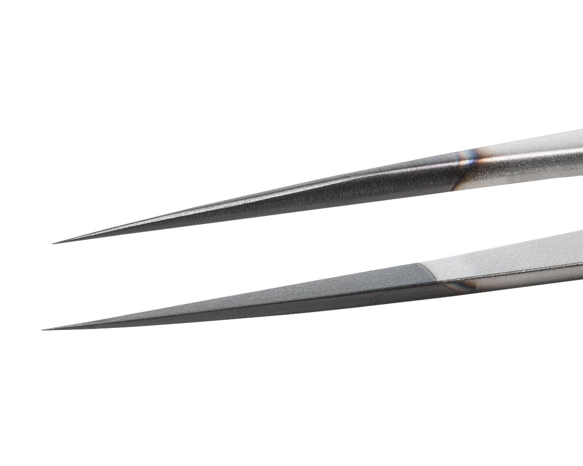 Ideal-tek ESD Diamond Tweezers – Stainless Steel – Anti-Acid / Anti-Magnetic Stainless Steel – 140mm (5.5″) – Swiss Made