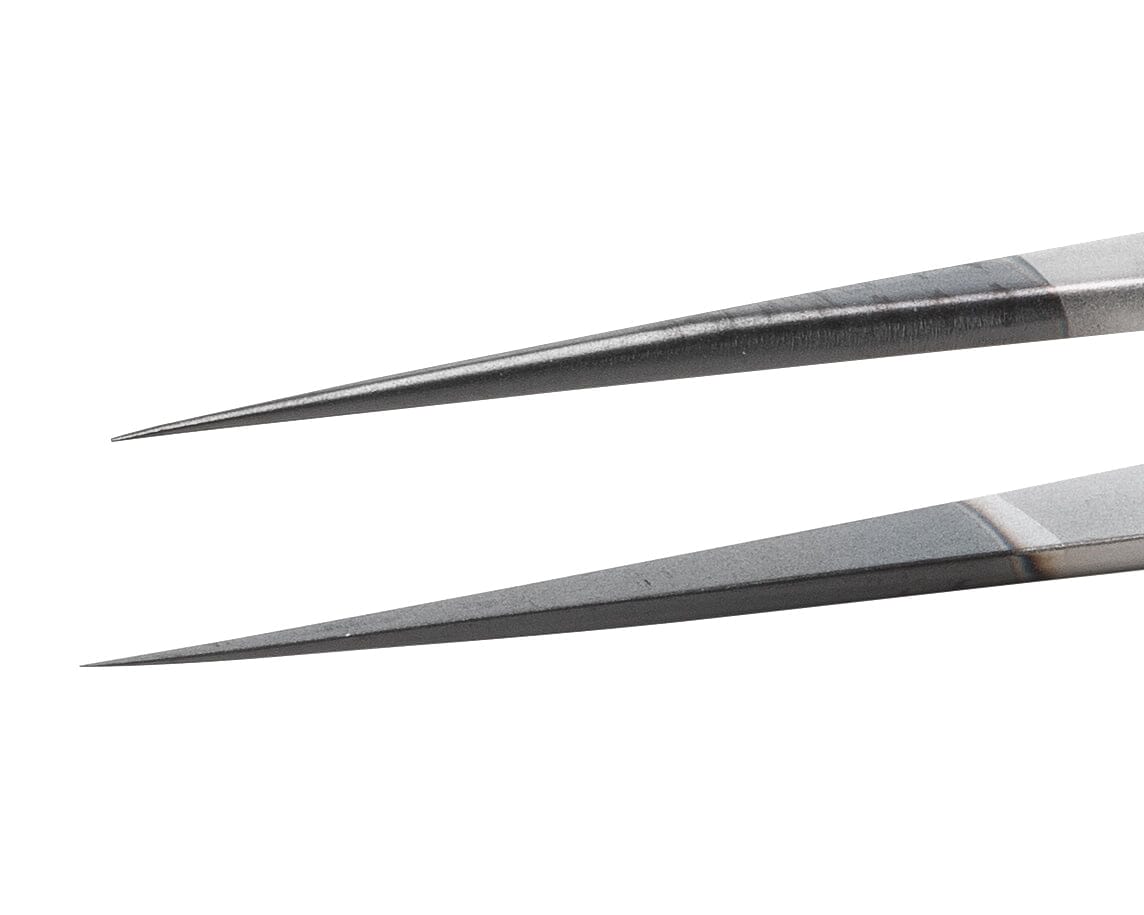 Ideal-tek ESD Diamond Tweezers – Stainless Steel – Anti-Acid / Anti-Magnetic Stainless Steel – 155mm (6.1″) – Swiss Made