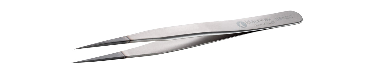 Ideal-tek ESD Diamond Tweezers – Style 0 – Anti-Acid / Anti-Magnetic Stainless Steel – 120mm (4.7″) – Swiss Made