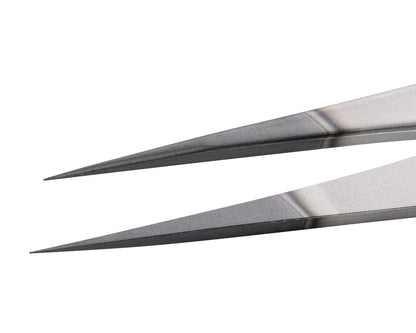 Ideal-tek ESD Diamond Tweezers – Style 0 – Anti-Acid / Anti-Magnetic Stainless Steel – 120mm (4.7″) – Swiss Made
