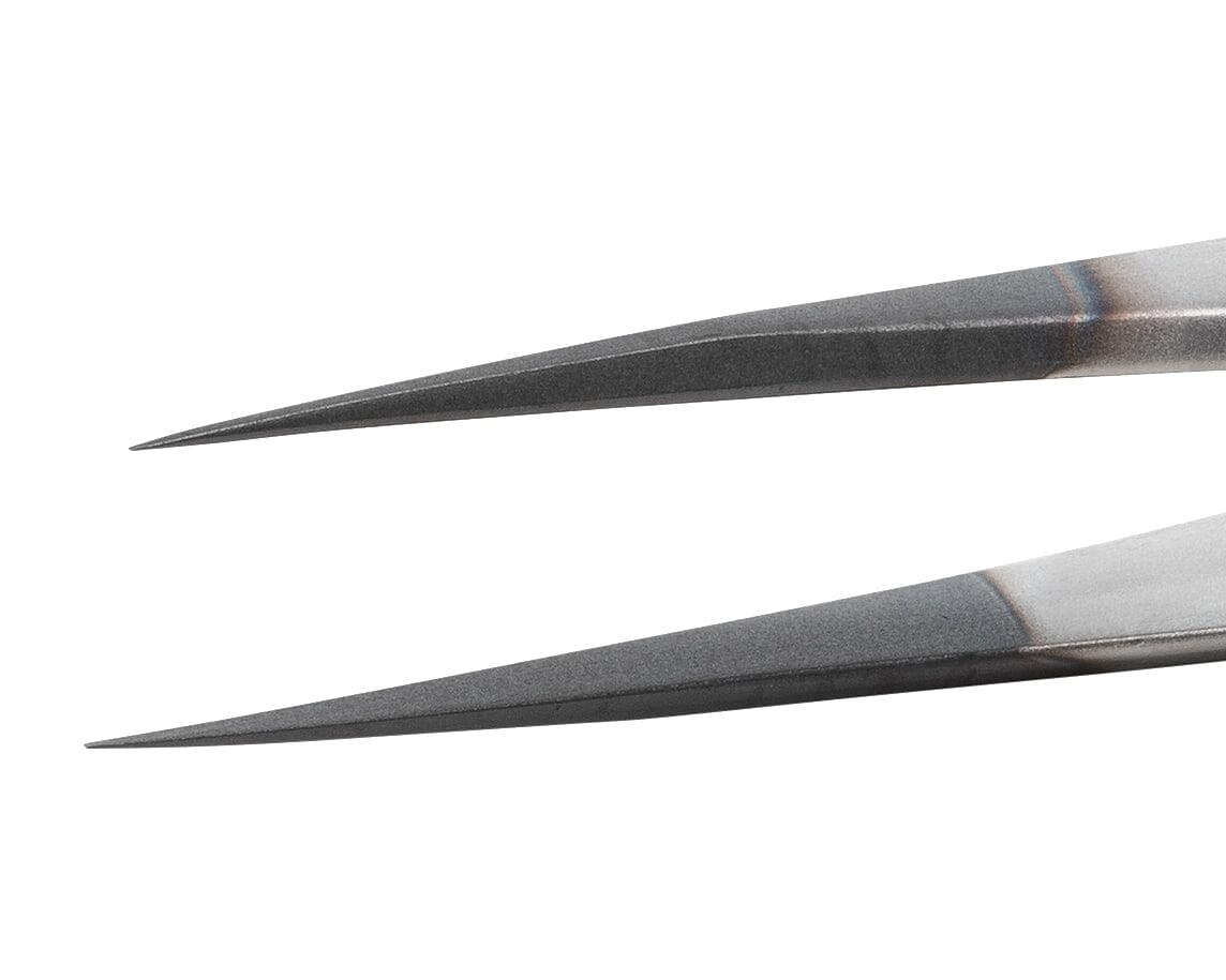Ideal-tek ESD Diamond Tweezers – Style 1 – Anti-Acid / Anti-Magnetic Stainless Steel – 120mm (4.7″) – Swiss Made