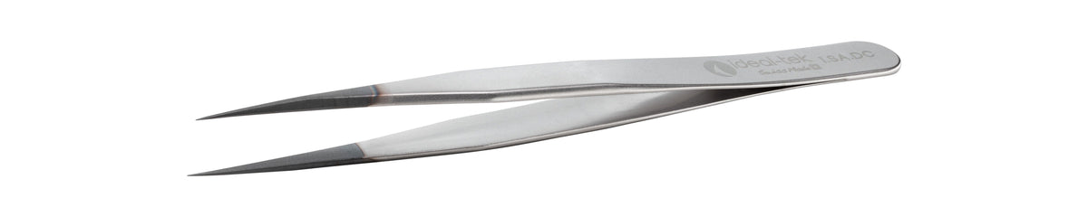 Ideal-tek ESD Diamond Tweezers – Style 1 – Anti-Acid / Anti-Magnetic Stainless Steel – 120mm (4.7″) – Swiss Made
