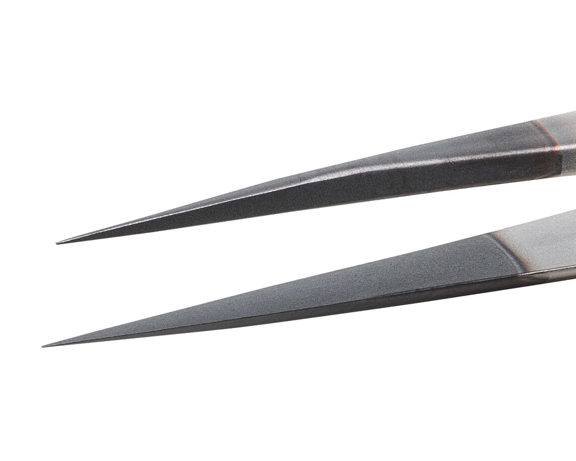 Ideal-tek ESD Diamond Tweezers – Style 3 – Anti-Acid / Anti-Magnetic Stainless Steel – 110mm (4.3″) – Swiss Made