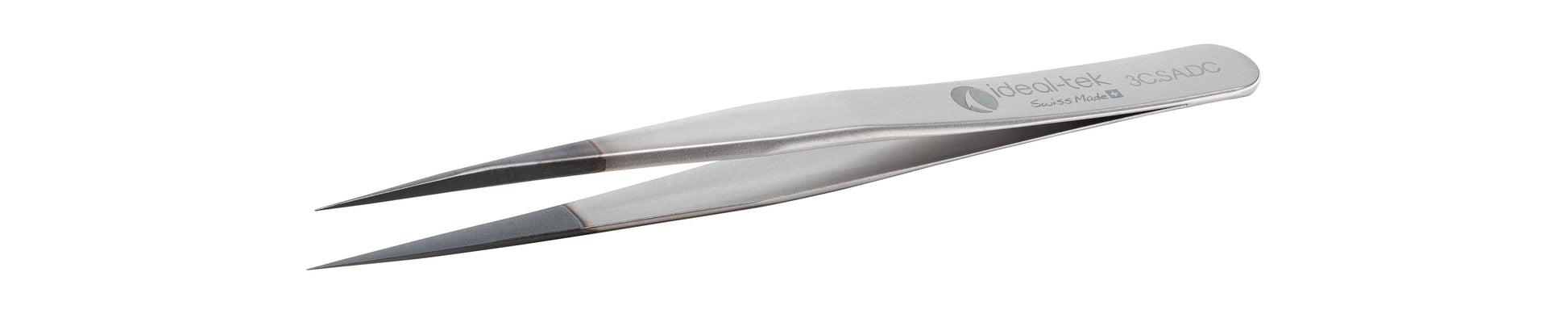 Ideal-tek ESD Diamond Tweezers – Style 3 – Anti-Acid / Anti-Magnetic Stainless Steel – 110mm (4.3″) – Swiss Made