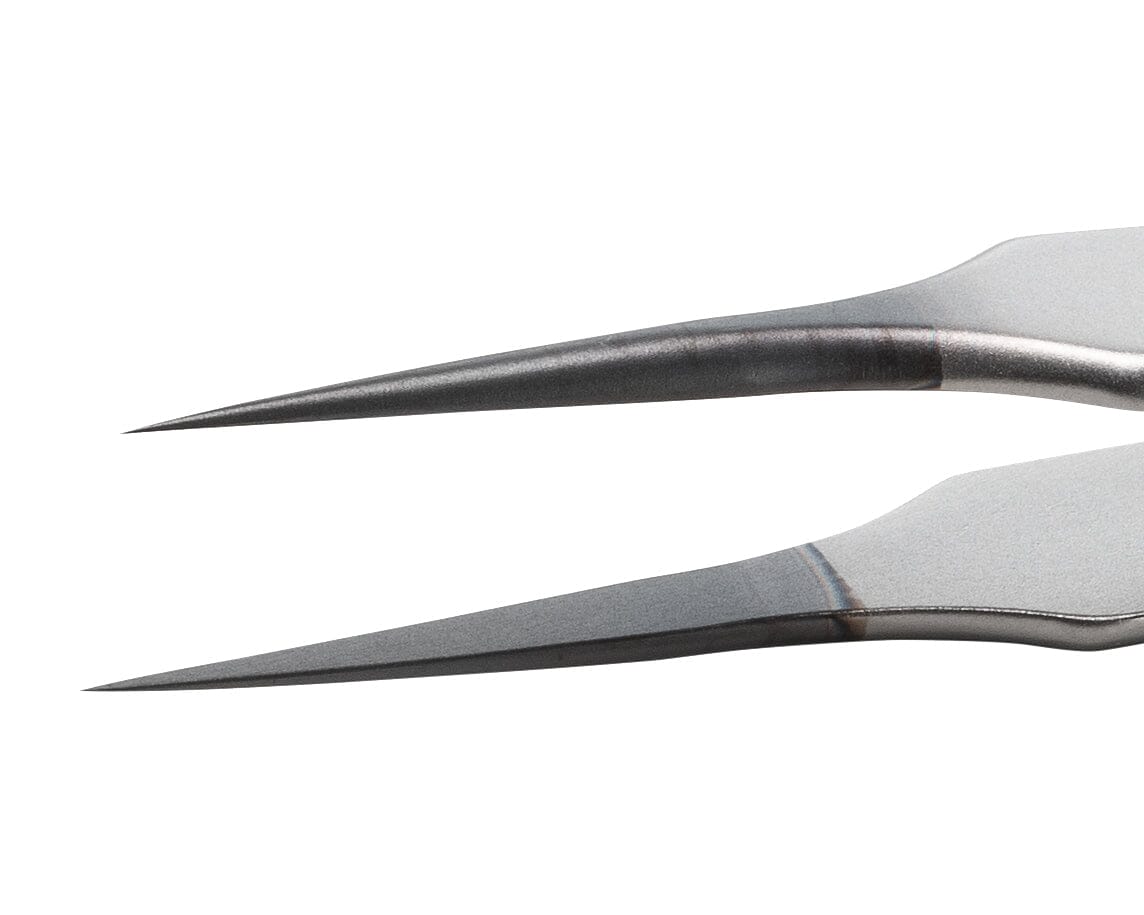 Ideal-tek ESD Diamond Tweezers – Style 4 – Anti-Acid / Anti-Magnetic Stainless Steel – 110mm (4.3″) – Swiss Made