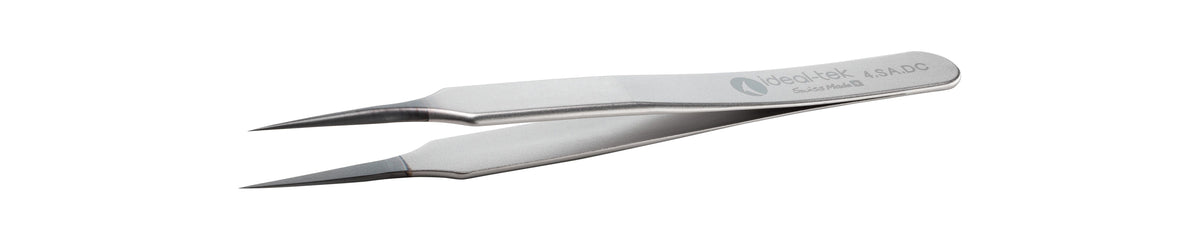 Ideal-tek ESD Diamond Tweezers – Style 4 – Anti-Acid / Anti-Magnetic Stainless Steel – 110mm (4.3″) – Swiss Made