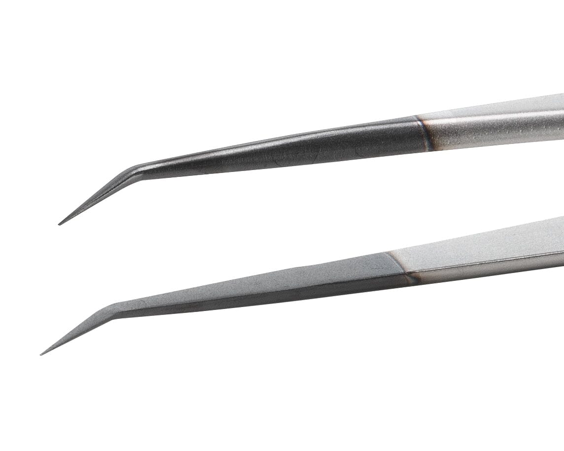 Ideal-tek ESD Diamond Tweezers – Style 60 – Anti-Acid / Anti-Magnetic Stainless Steel – 140mm (5.5″) – Swiss Made