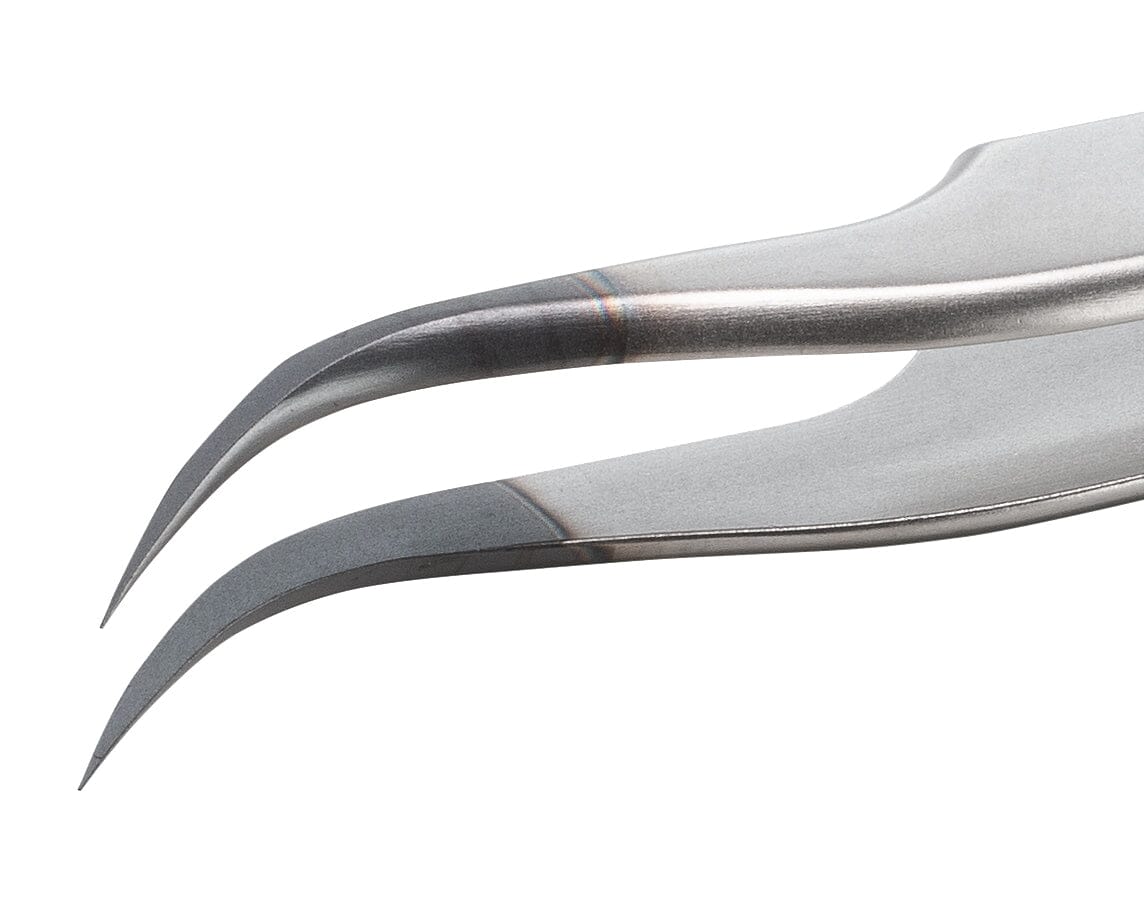 Ideal-tek ESD Diamond Tweezers – Style 7 – Anti-Acid / Anti-Magnetic Stainless Steel – 120mm (4.7″) – Swiss Made