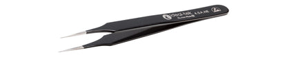Ideal-tek ESD Epoxy Coated Tweezers – Style 4 – Anti-Acid / Anti-Magnetic Stainless Steel – 110mm (4.3″) – Swiss Made
