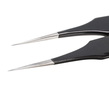 Ideal-tek ESD Epoxy Coated Tweezers – Style 4 – Anti-Acid / Anti-Magnetic Stainless Steel – 110mm (4.3″) – Swiss Made