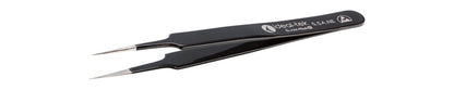 Ideal-tek ESD Epoxy Coated Tweezers – Style 5 – Anti-Acid / Anti-Magnetic Stainless Steel – 110mm (4.3″) – Swiss Made