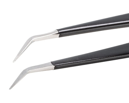 Ideal-tek ESD Epoxy Coated Tweezers – Style 775 – Anti-Acid / Anti-Magnetic Stainless Steel – 155mm (6.1″) – Swiss Made