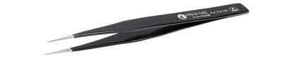 Ideal-tek ESD Epoxy Coated Tweezers – Style AA – Anti-Acid / Anti-Magnetic Stainless Steel – 130mm (5.1″) – Swiss Made