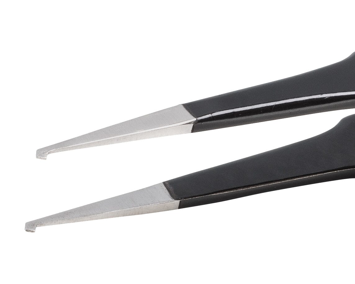 Ideal-tek ESD Epoxy Coated Tweezers – Style SM109 – Anti-Acid / Anti-Magnetic Stainless Steel – 120mm (4.7″) – Swiss Made