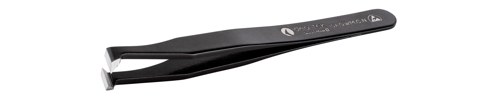 Ideal-tek ESD Epoxy Cutting Tweezers – Style 15AGWM – Carbon Steel – 115mm (4.5″) – Swiss Made