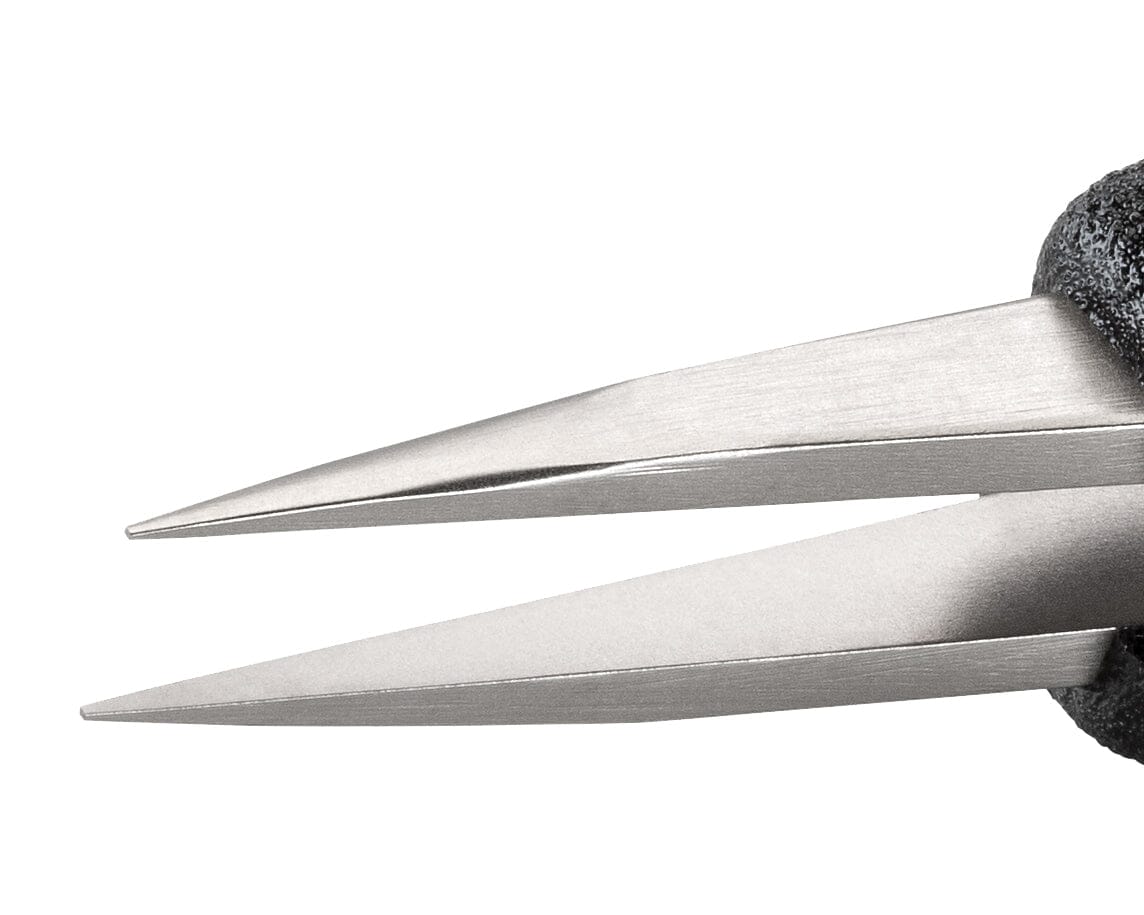 Ideal-tek ESD Foam Tweezers – Style 00 – Anti-Acid / Anti-Magnetic Stainless Steel – 125mm (4.9″) – Swiss Made