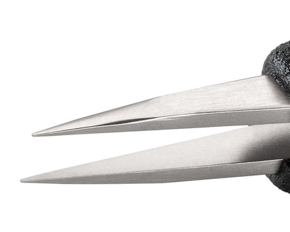 Ideal-tek ESD Foam Tweezers – Style 00 – Anti-Acid / Anti-Magnetic Stainless Steel – 125mm (4.9″) – Swiss Made