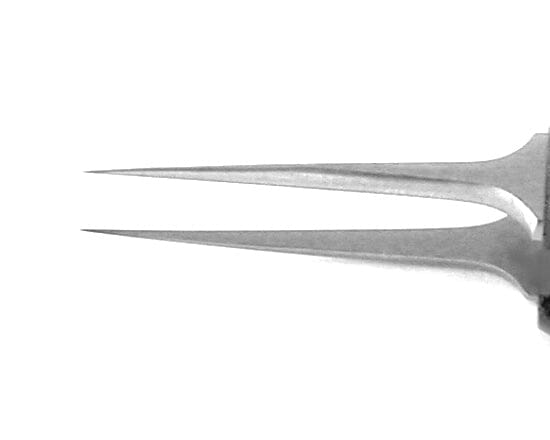 Ideal-tek ESD Foam tweezers – Style 5 – Anti-Acid / Anti-Magnetic Stainless Steel – 115mm (4.5″) – Swiss Made
