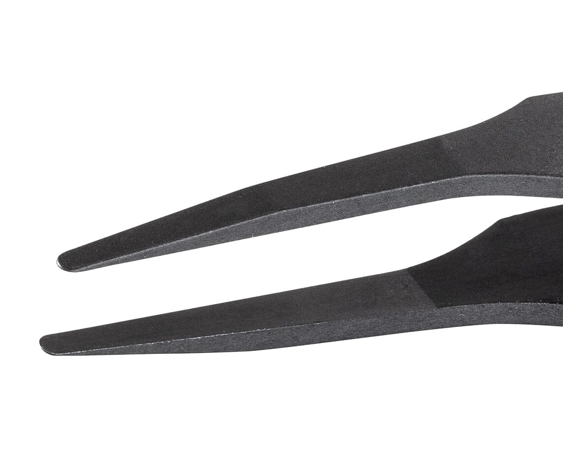 Ideal-tek ESD Full Plastic tweezers – Style 702A – Carbon Fiber – 115mm (4.5″) – Swiss Made
