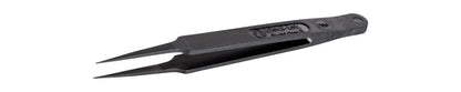 Ideal-tek ESD Full Plastic tweezers – Style 705 – Carbon Fiber – 115mm (4.5″) – Swiss Made