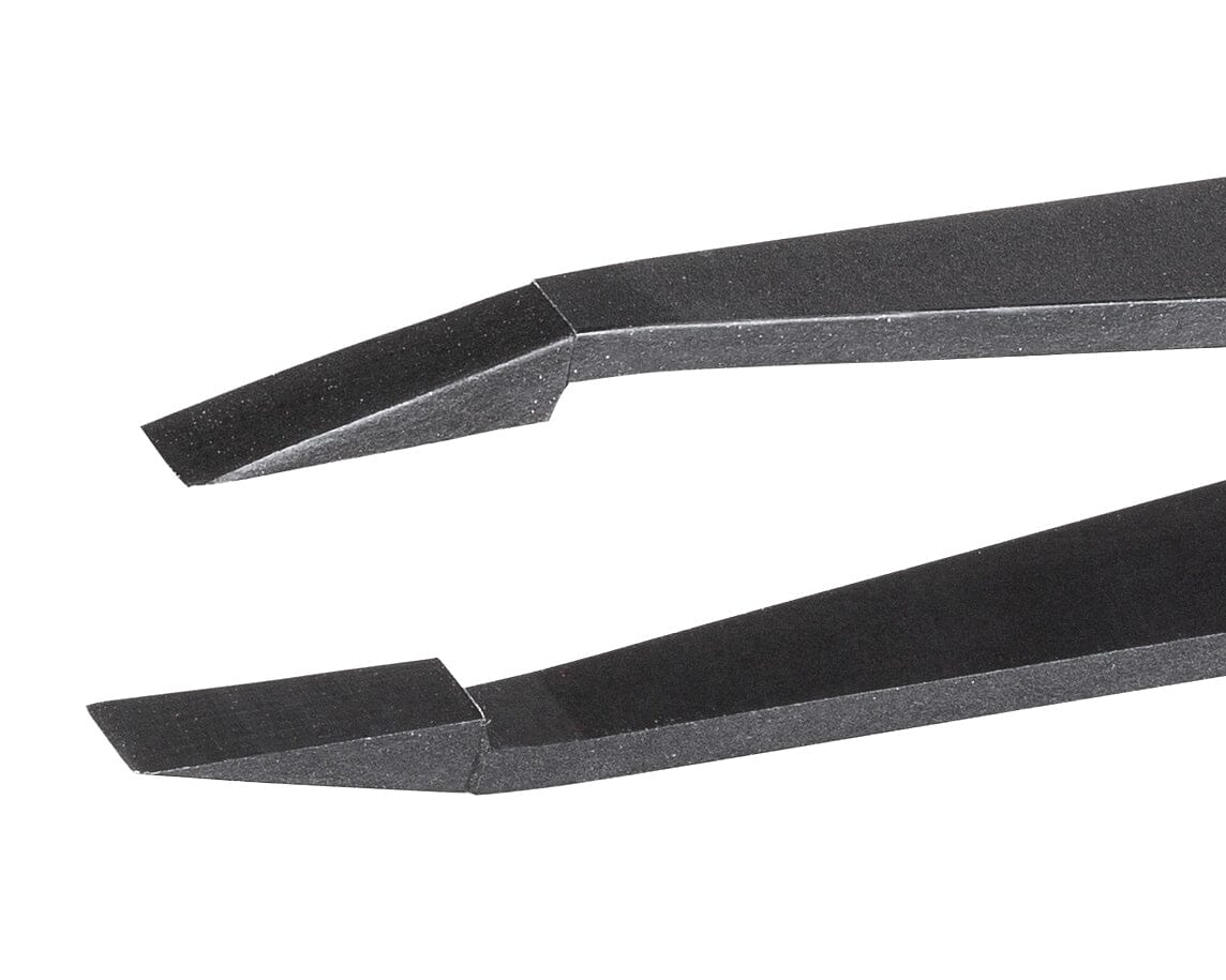 Ideal-tek ESD Full Plastic tweezers – Style 709 – PVDF plastic – 115mm (4.5″) – Swiss Made